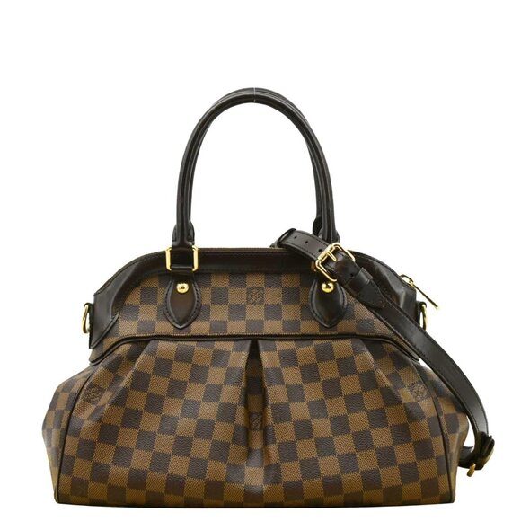 LOUIS VUITTON  Trevi PM Damier Ebene Satchel Shoulder Bag Brown - Picture 1 of 13